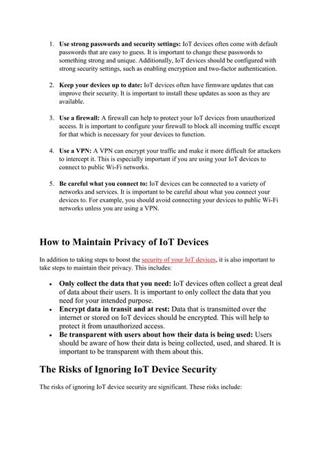 IoT Device Security: Best Practices for Enhanced Protection | PDF