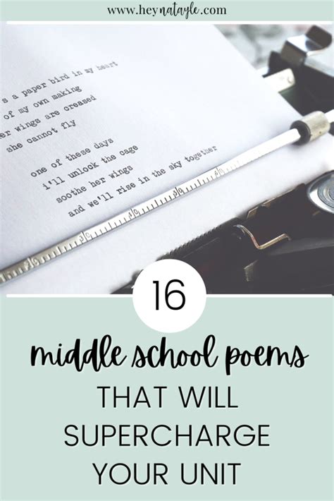 16 Poems For Middle School That Will Supercharge Your Poetry Unit