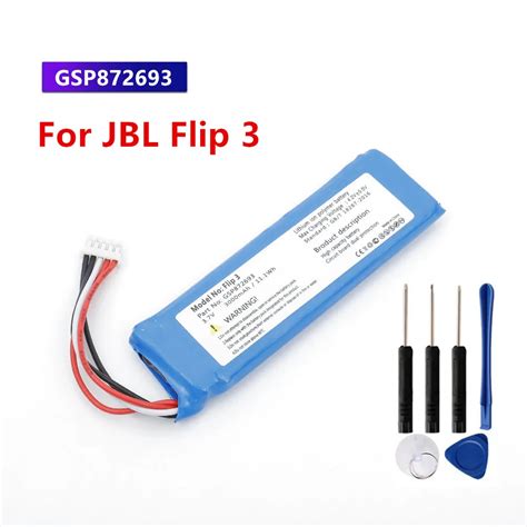 3000mAh GSP872693 P763098 03 Replacement Original Battery For JBL Flip