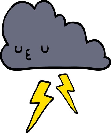 Cartoon Storm Cloud 12138144 Vector Art At Vecteezy