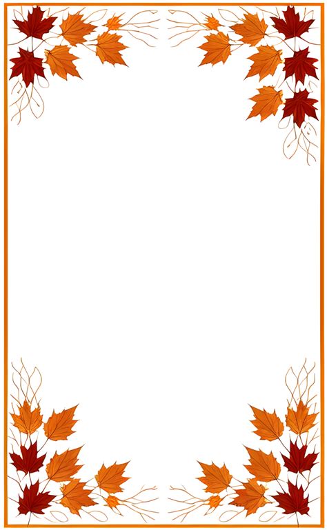 Ai Generated Thanksgiving Border Frame Png Transparent Background