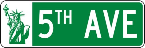Fifth Avenue Replica Street Sign Shop Novelty Metal Street Signs