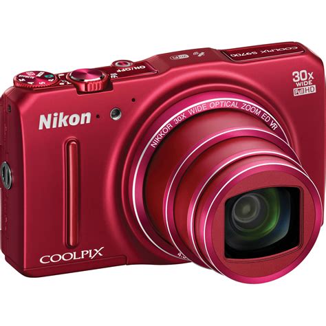 Nikon COOLPIX S9700 Digital Camera (Red) 26470 B&H Photo Video