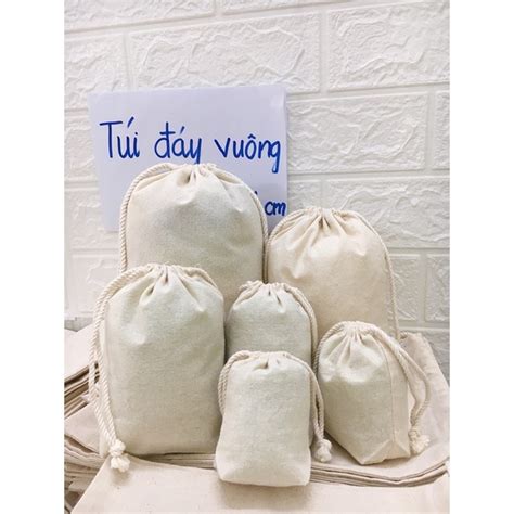 HOT Sỉ lẻ TÚI VẢI dây rút ĐÁY VUÔNG FULL SIZE Shopee Việt Nam