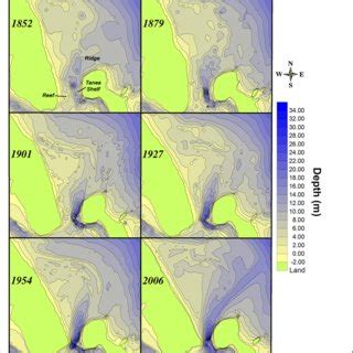 Comparison of spring tide peak flood and ebb flow velocities through ...