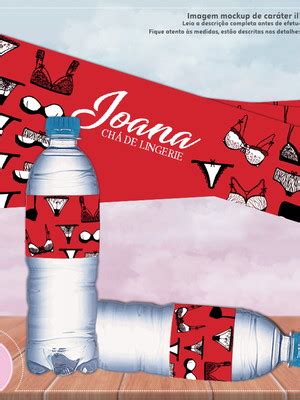 Adesivo Para Garrafinha De Agua Cha De Lingerie Mod Compre Produtos Personalizados No Elo