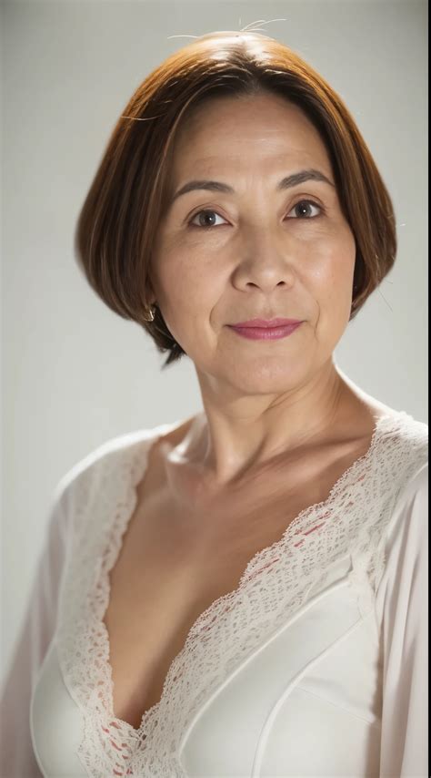 A Close Up Of A Woman In A White Shirt Posing For A Picture Seaart Ai