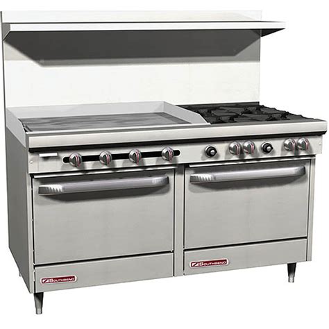 Southbend S60DD 3GL 60 S Series Gas Restaurant Range 2 Standard Ovens