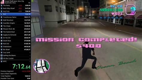 Grand Theft Auto Vice City Any No Ssu Speedrun In 1 17 32 Youtube