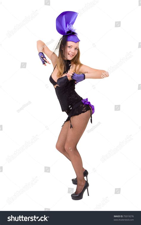 Sexy Woman Wearing Lingerie Dancing Against Stock Photo 75019276 Shutterstock