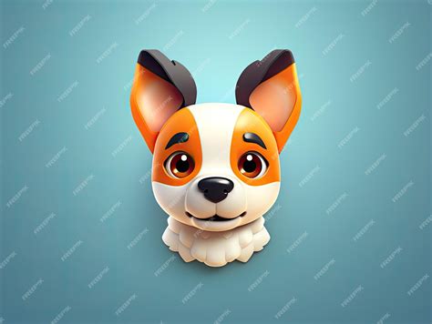 Premium Photo 3d Style Dog App Icon For Game Design Logo Graphic