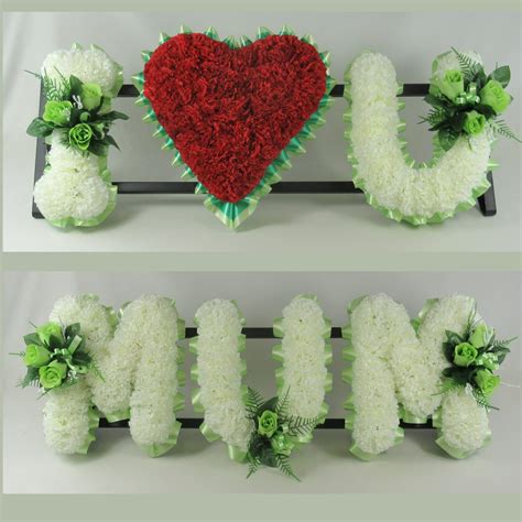 Funeral Flowers Package - Customised Artificial Funeral Letters with I
