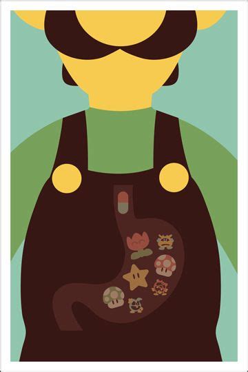 Luigis Stomach Character Illustration Video Game Characters