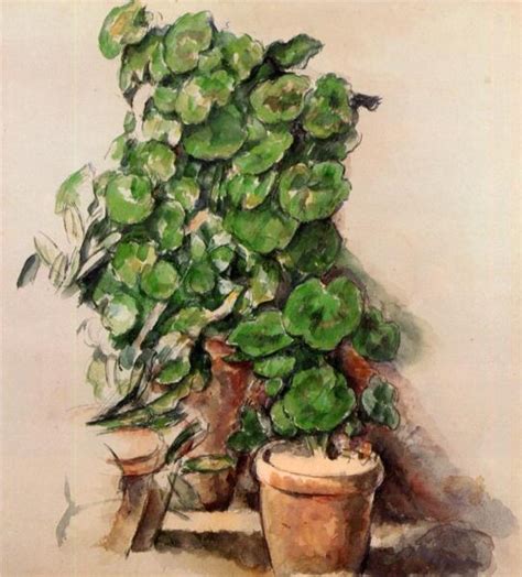 Pots Of Geraniums Paul Cezanne C Totally History