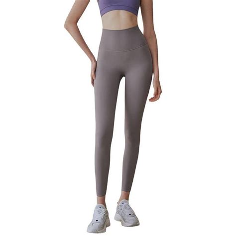 Cintura Alta Hip Lift Cal As De Yoga Mulheres Estiramento Compress O Nude Esportes Leggings De