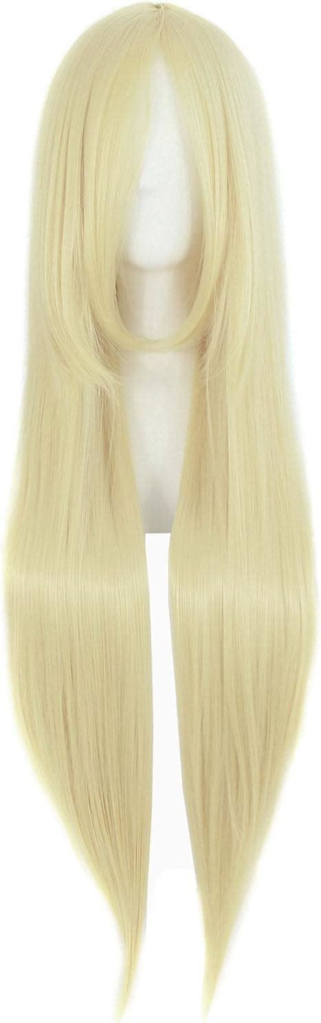 MapofBeauty 32 80cm Long Straight Anime Costume Cosplay Wig Party Wig Light Blonde TopToy