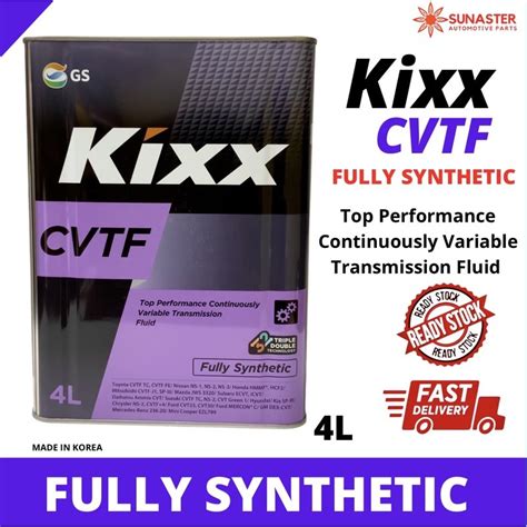 Kixx CVTF Fully Synthetic 4L Minyak CVT Toyota CVTF-TC CVTF-FE Nissan ...