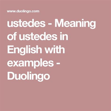 ustedes - Meaning of ustedes in English with examples - Duolingo ...