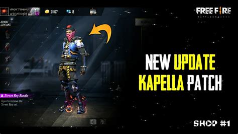 New Update Kapella Patch Ff Shop Video No 1 Garena Free Fire Youtube