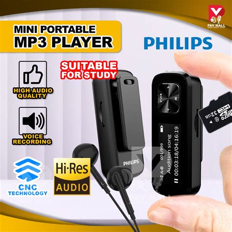 Philips MP3 Music Player SA1102 Sport Design | Portable Mini Mp3 ...