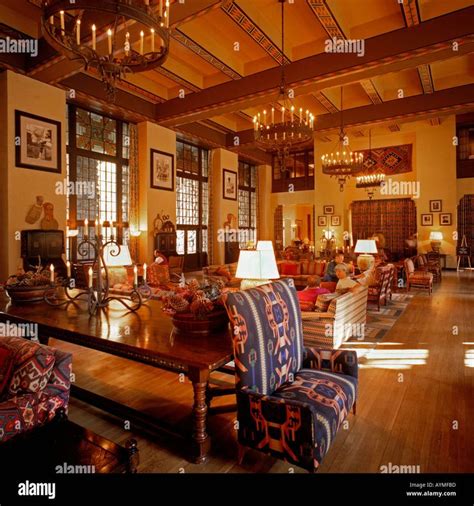 Interior of AHWAHNEE LODGE built in the early days of the parks history ...