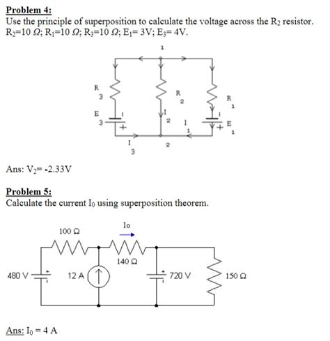 Solved Problem 4use The Principle Of Superposition To