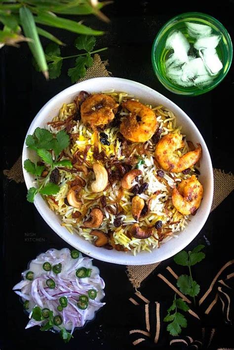 Prawn Biryani Shrimp Biryani Video Nish Kitchen