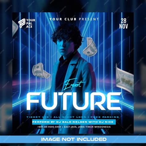 Premium PSD | Club event party with future expert and dj all