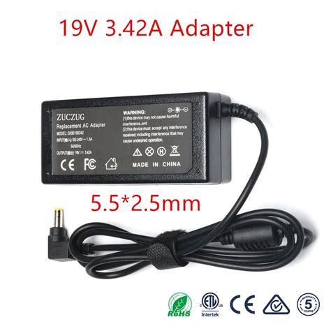 G Kayna 19 V 3 42A 5 5X2 5mm Laptop Arj Cihaz AC Adapt R G