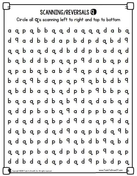 Visual Scanning Printable