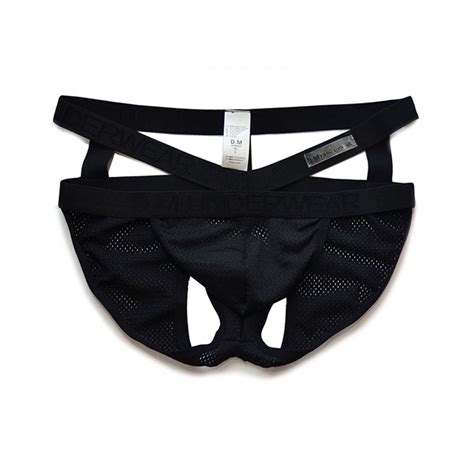 Jual Gay Men Underwear Sexy Tangas Underpants Sissy Breathable Mesh Personality Lingerie Strings