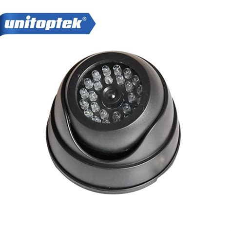 Black Fake Dummy Camera With LED Flashing Lights CCTV Security Camera ...