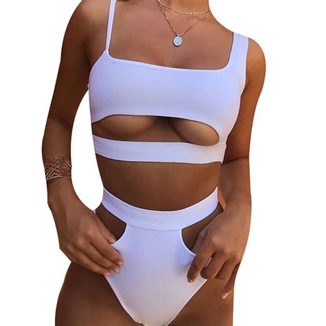 Bikini ahuecado para deportes al aire libre traje de baño de dos piezas para mujer ropa de