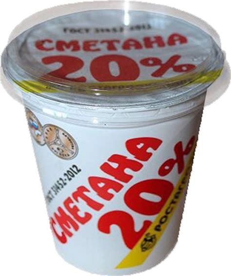 Характеристики Ростагроэкспорт Сметана 20%, 320 г, подробное описание ...
