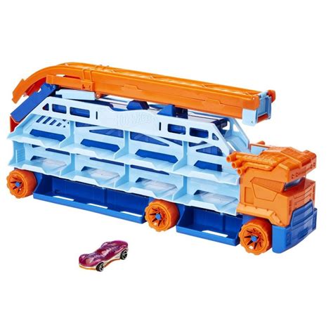 Set De Joaca Hot Wheels Camion Transportator Cu Pista De Lansare Noriel