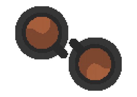 Hot Coffee Or Hot Chocolate Illustration With Pixel Theme 2 4758109 Vector Art At Vecteezy