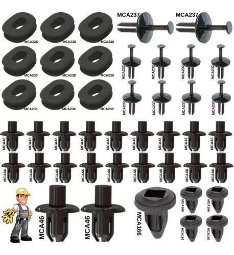 Kit 44 Presilha Parachoque Parabarro Astra Corsa Zafira Gm