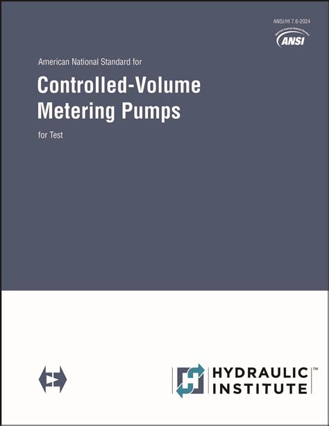 Ansihi 76 Controlled Volume Metering Pumps For Test