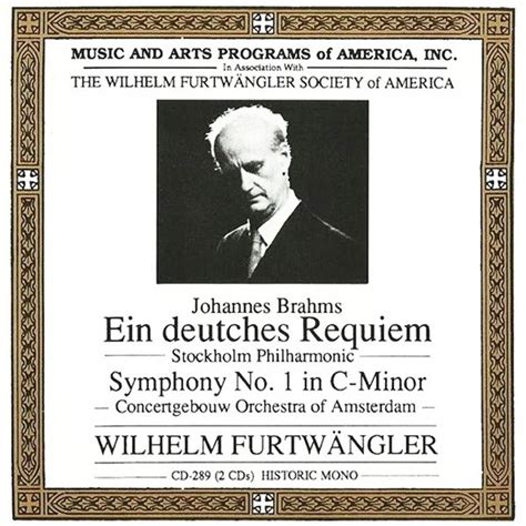 Furtwangler Wilhelm Brahms Ein Deutsches Requiem Sym In C