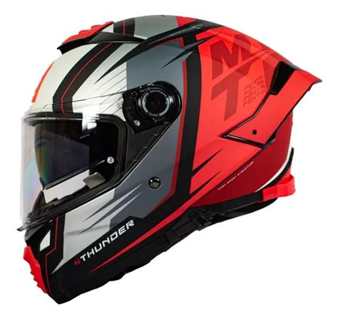 Casco Mt Thunder 4 Sv Pental B5 Rojo Meses sin interés