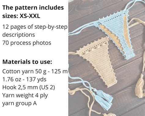 Crochet Thong Bikini Bottom Pattern Pdf File On English For Etsy