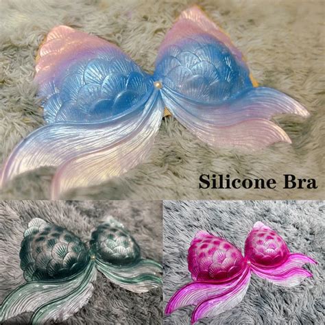 Bikini De Sirena S Per Hermoso Sujetador De Silicona Para Nataci N Buceo Libre Cosplay