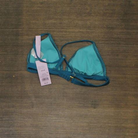 Wild Fable Tops Nwt Wild Fable Womens Crochet Overlay Triangle Bikini Top S Blue