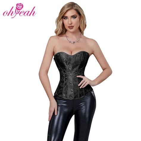Low MOQ Black Off Shoulder 12 Pieces Plastic Bones Corsets With Panties Lingerie And Sexy