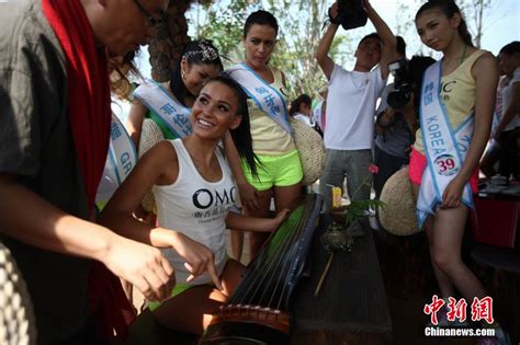 Contestants For Miss Bikini World Experience Chinese Traditional Culture 3 People S Daily Online