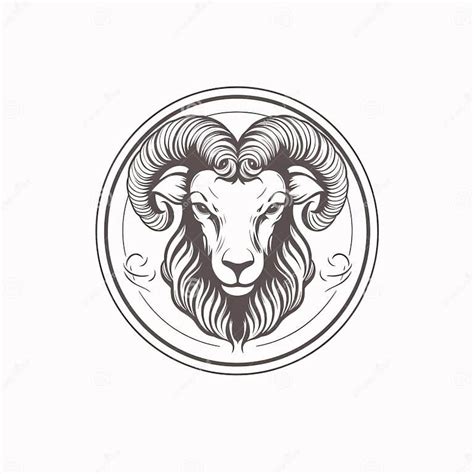 Ram Head Logo Design Template Ram Face Vector Illustration Stock