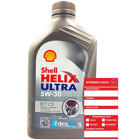 SHELL HELIX ULTRA ECT C3 5W30 5W-30 1L DPF API SN 550049781 za 45 zł z ...