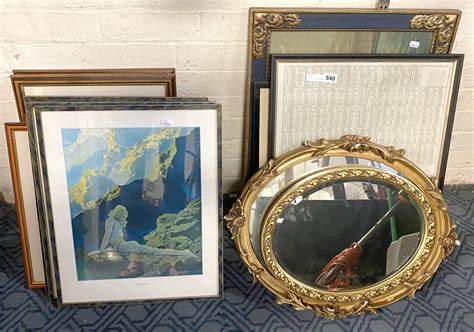 QTY OF PICTURES SOME MIRRORS Southgate Auction Rooms