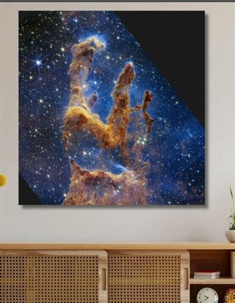 POSTER Pillars of Creation Wall Art,Hubble & Webb Images Side by Side ...