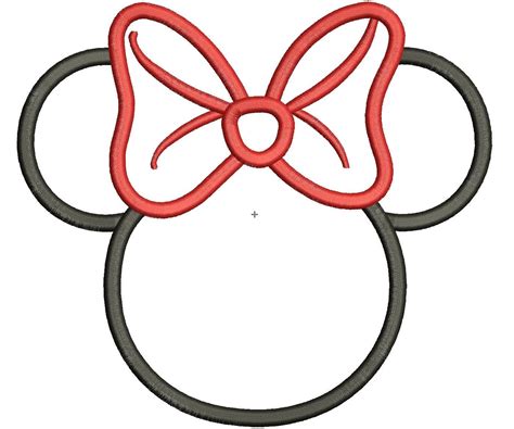 Minnie Mouse Applique Minnie Mouse Head Applique Minnie Mouse